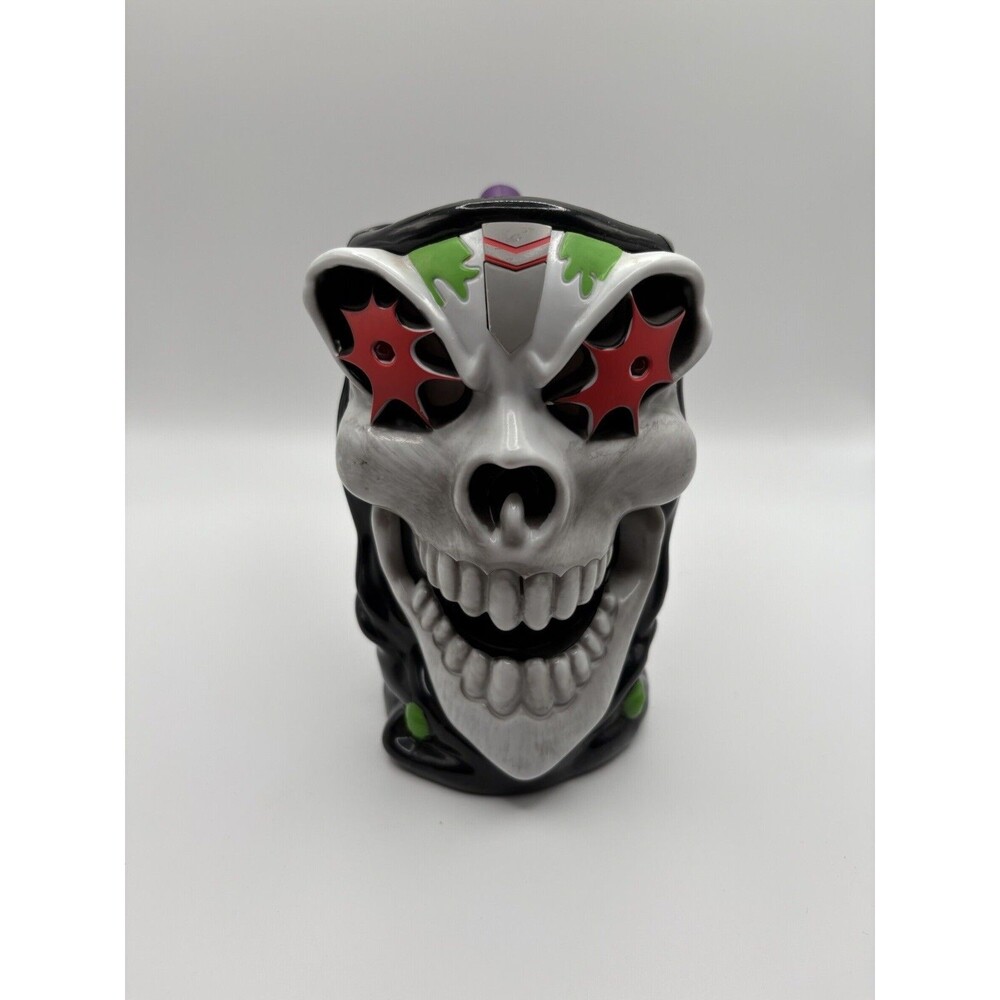 Monster Jam Grave Digger Truck Mug Handled Cup Lights Up Skeleton Halloween Fun